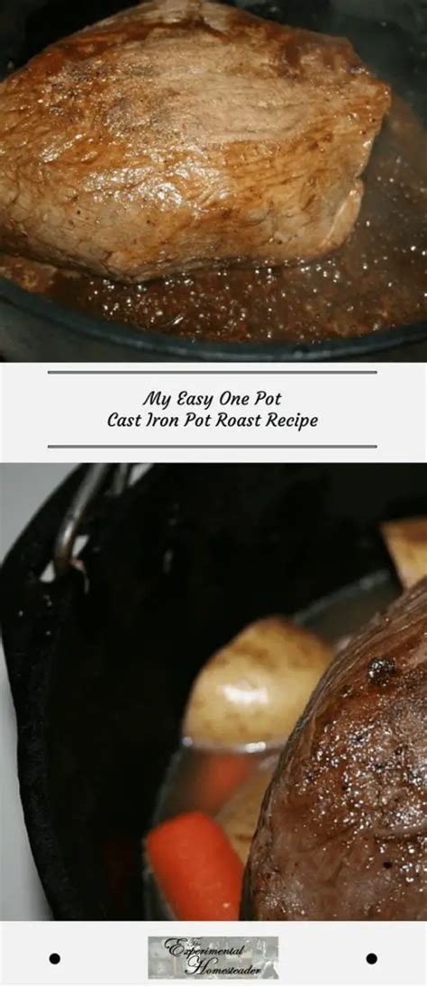 Easy One Pot Cast Iron Pot Roast Recipe - Experimental Homesteader