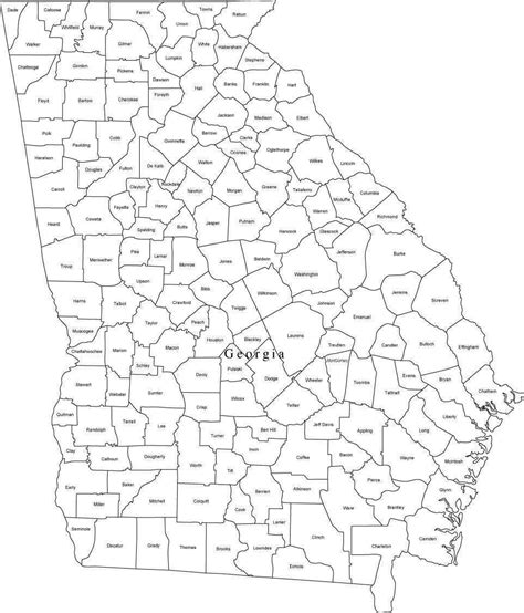 Georgia County Map Ga Counties Map Of Georgia - Bank2home.com