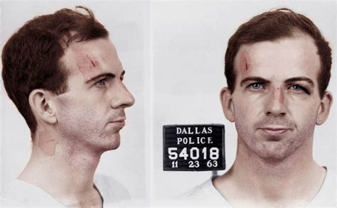 Lee Harvey Oswald. Mugshot. : Colorization