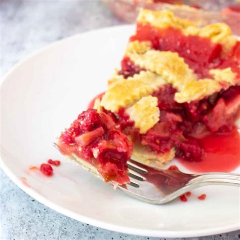 Raspberry Rhubarb Pie - Beyond The Chicken Coop