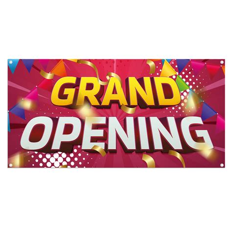 Grand Opening Banner 13 oz Heavy Duty Vinyl Grand Opening Sign for ...