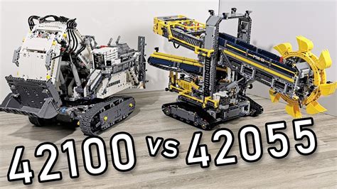 LEGO Bucket Wheel Excavator vs LEGO Liebherr R9800 | LEGO 42055 vs ...