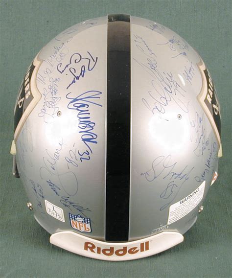 The Los Angeles Raiders - Football Helmet Signed Circa 1991 With Co ...