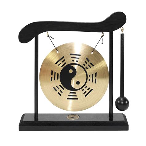 Mini Desktop Gong Table Wind Chime Percussion Instruments with Mallet for Home Decor ...