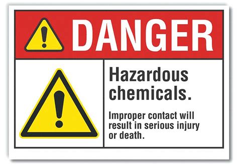 LYLE Hazardous Chemicals Danger Label, Sign Format ANSI/OSHA Format - 62TH35|LCU4-0062-ND_7X5 ...