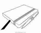 Notebook Coloring Page sketch template