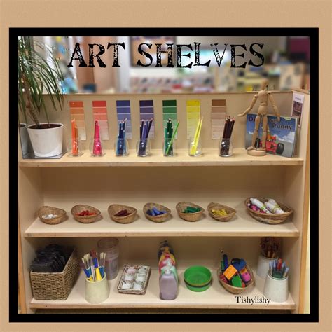 Art Shelves In Our Fs2 Classroom Reggio Inspired | Montessori art, Reggio inspired classrooms ...