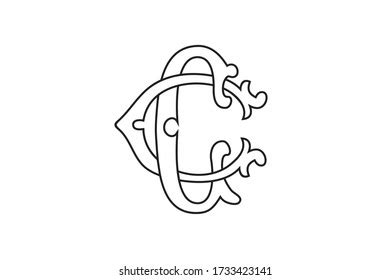 Cc Victorian Monogram Logo Vintage Logotype Stock Vector (Royalty Free) 1733423141 | Shutterstock