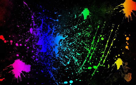 Download Colorful Neon Paint Splatter Wallpaper | Wallpapers.com