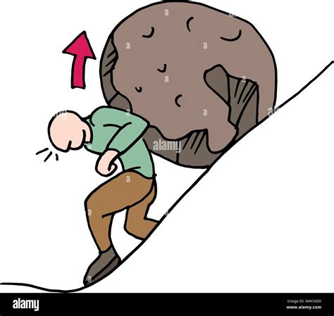 Pushing rock up hill hi-res stock photography and images - Alamy