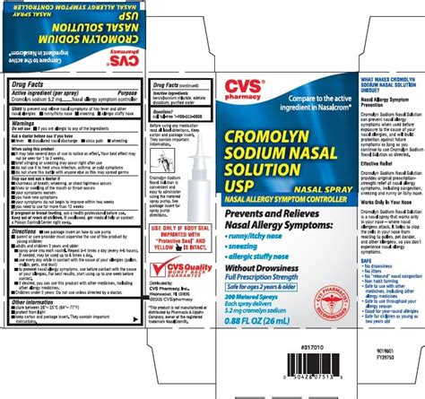 Cromolyn Sodium (spray, metered) CVS Pharmacy