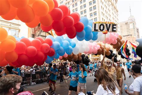 NYC LGBTQ Pride Parade on 5th Ave in Manhattan, New York on June 26 ...