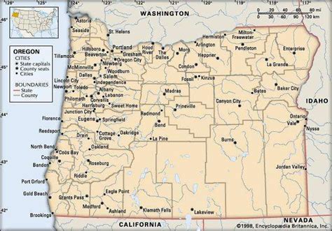 Map Of Washington And Oregon Border - London Top Attractions Map