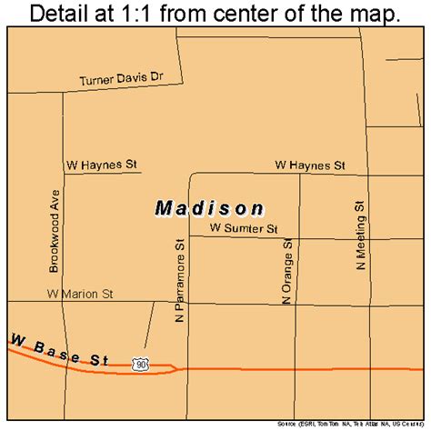 Madison Florida Street Map 1242425