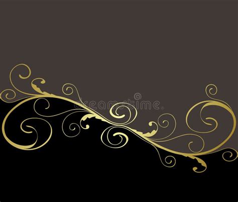 Black and Gold Floral Background Stock Vector - Illustration of floral ...