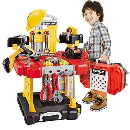 Toy Tool, 100 Pieces Kids construction Toy Workbench for Toddlers Kids ...