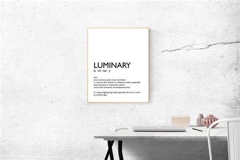 LUMINARY Definition Wall Art Printable Art Digital | Etsy