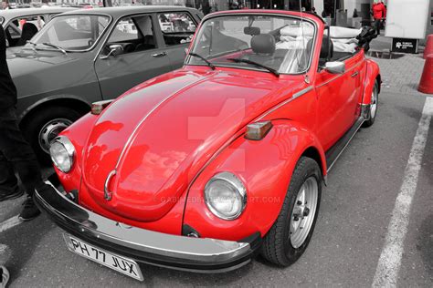 Front view of red vintage Volkswagen Beetle by GabiMedia on DeviantArt