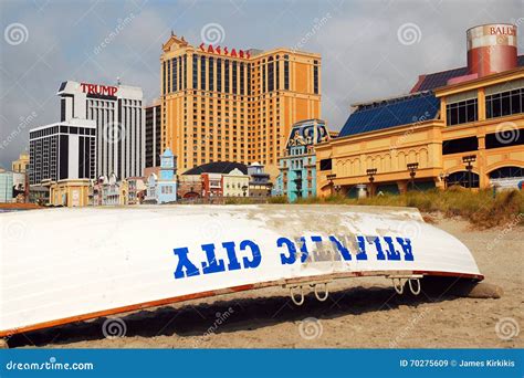 Atlantic City Beach Boardwalk and Casinos Editorial Stock Image - Image of game, boat: 70275609