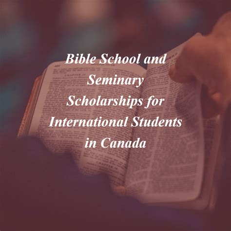 Bible School and Seminary Scholarships for International Students in ...