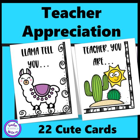 Teacher Appreciation Week Cards | FREE | Made By Teachers