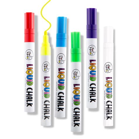 Liquid Chalk Markers -6 Colours - Tiny Tikes Toys