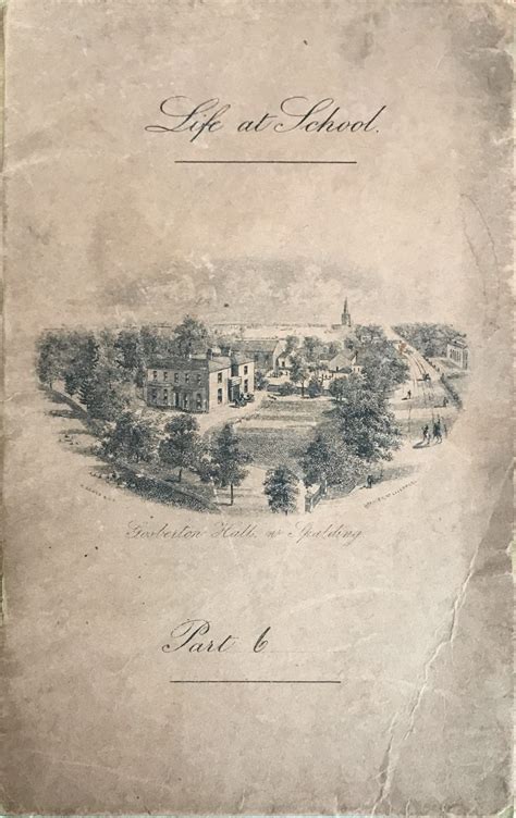 Life at School - 1886 - Gosberton Hall School - South Holland Life ...