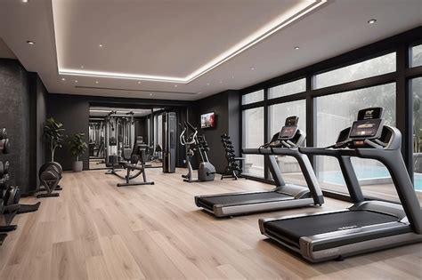 Premium Photo | Luxury gym fitness club