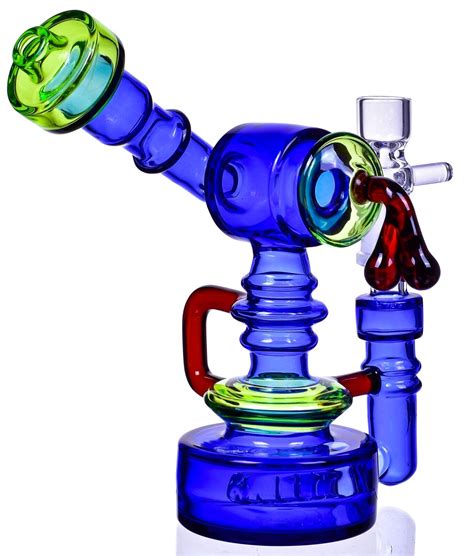 COOL 7" Sidecar Bong THICK Glass Water Pipe DOUBLE Chamber Hookah *USA* | eBay