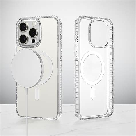 Insignia™ Hard-Shell Case with MagSafe for iPhone 15 Pro Clear NS ...