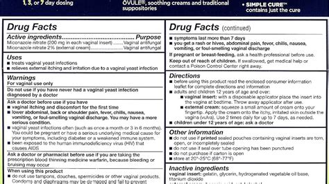 Miconazole - Monistat Side Effects - Effect Choices