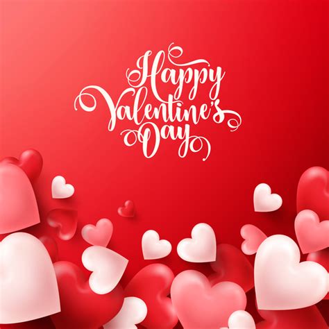 Heart shape valentine card with red background vector 04 free download