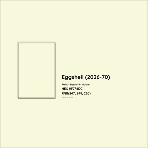 Benjamin Moore Eggshell (2026-70) Paint color codes, similar paints and colors - colorxs.com