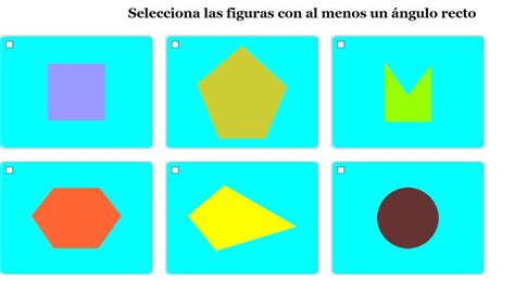 Selecciona las figuras con al menos un ángulo recto - Brainly.lat