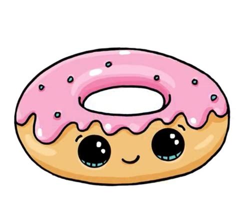 Draw So Cute Food, Cute Cartoon Food, Donut Cartoon, Fruit Cartoon ...