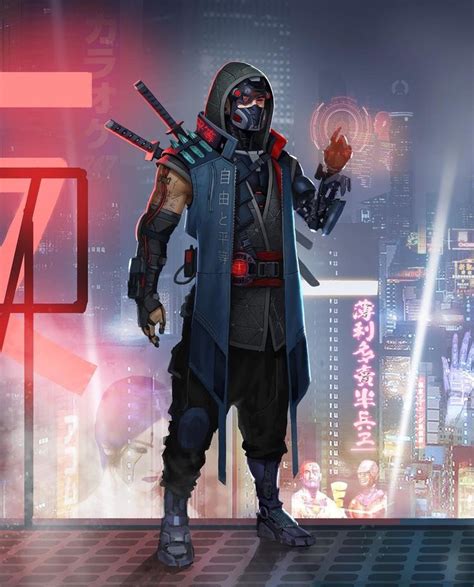 ArtStation - Shinobi, Erik Bragalyan | Futuristic samurai, Cyberpunk ...