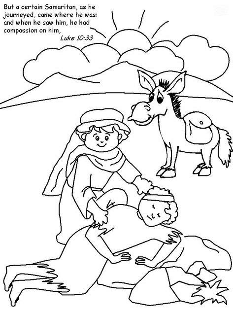 Good Samaritan Coloring Pages | Sunday school coloring pages, Bible coloring pages, Sunday ...