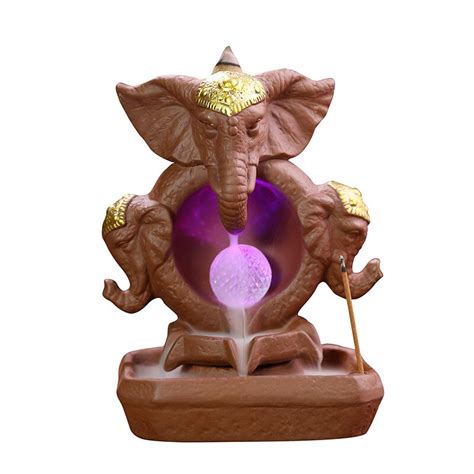 LED Elephant Ceramic Backflow Incense Burner - Shanghai Stock – Incense Burner Australia