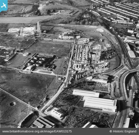 EAW013175 ENGLAND (1948). The Croydon B Power Station and Cooling Towers under construction ...