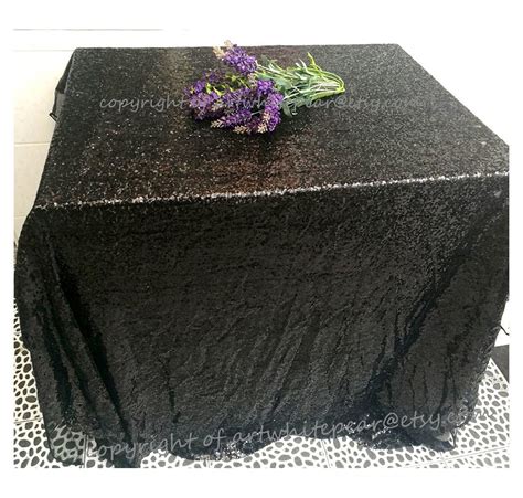 Square Round Rectangle Sequin Tablecloth Glitz Black - Etsy