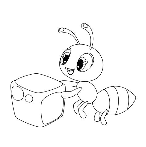 Free Cute Ant Coloring Pages for Kids - Ashley Yeo