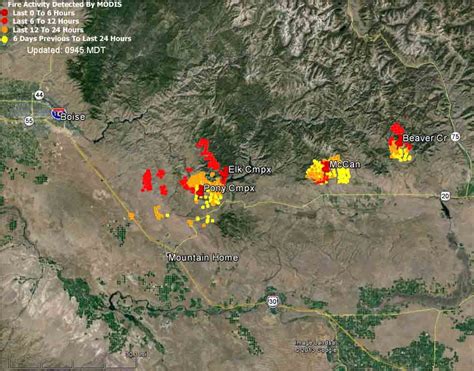 Idaho Forest Fire Map - Map Of Western Hemisphere