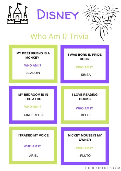 Disney Who Am I Quiz - FREE PRINTABLE | Disney quiz, Disney quiz questions, Disney character quiz