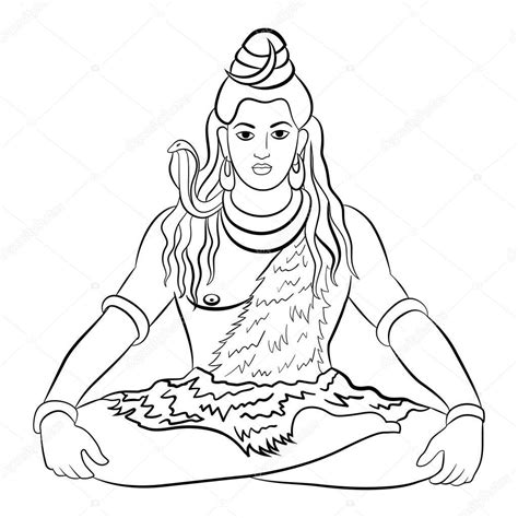 Hindu God Shiva. Vector illustration. wdrfree vector Book Art Drawings, Mini Drawings, Art ...