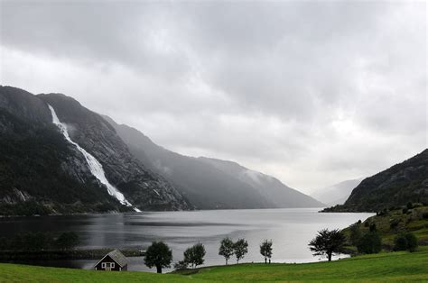 Travel Trip Journey : Langfoss Waterfall Norway