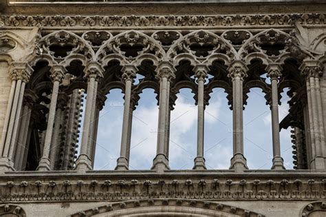 Gothic Columns at Notre Dame | Architecture Stock Photos ~ Creative Market