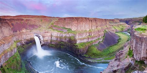 Palouse Falls In Washington, Usa At Dusk Photograph by Sara winter - Pixels