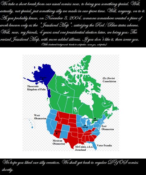 Misc- the Revised Jesusland Map by choxorn on DeviantArt