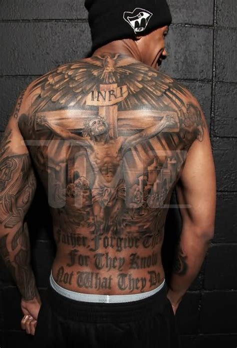 Jesus On Cross Tattoo On Man Full Back | Jesus on cross tattoo, Back tattoos for guys, Back tattoo