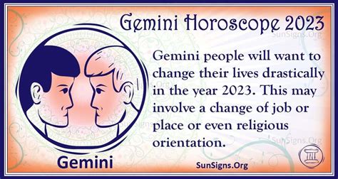 Gemini Horoscope 2023 - 2023